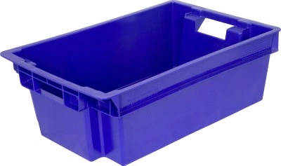 Ящик сплошной 600×400×200 мм, объем 37 л., арт.: 206, синий, код: 02263