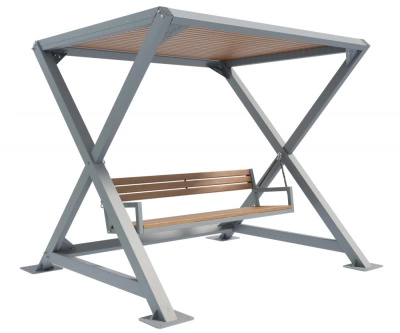 Качели парковые «Некст» с теневым навесом