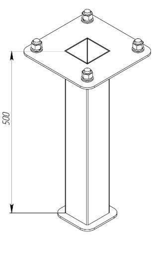 Закладная деталь для спортивного оборудования «Фристайл» 0,5 м (М)