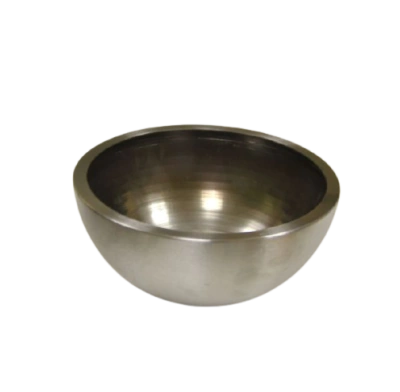 Вазон полусфера для живых растений, диаметр 300 мм (шлифованная сталь)