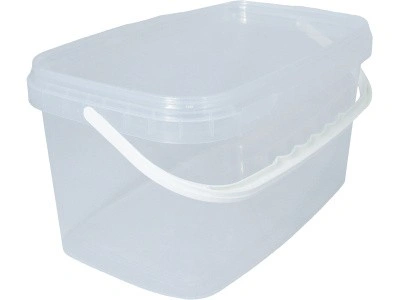 Ведро п/п 3,3л. прямоугольное, с прозрачной крышкой, код: 33223