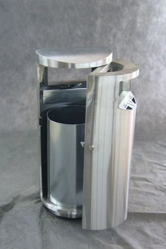 Урна-пепельница Терминал М, 400х935 мм, шлифованная, 40 л