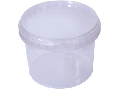 Ведро 0,55л круглое с крышкой (ПП), арт. ВП 0,55 проз, код: 20914