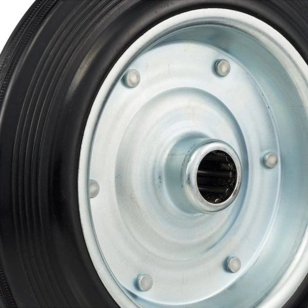 Колесо под ось 20мм Стелла-техник 4000-250(ось20) диаметр 250мм, грузоподъемность 210кг, резина, металл