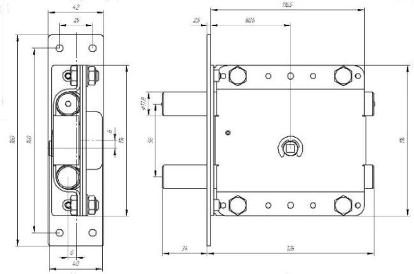 С-Пб Барьер-Каре М Замок накладной (10)