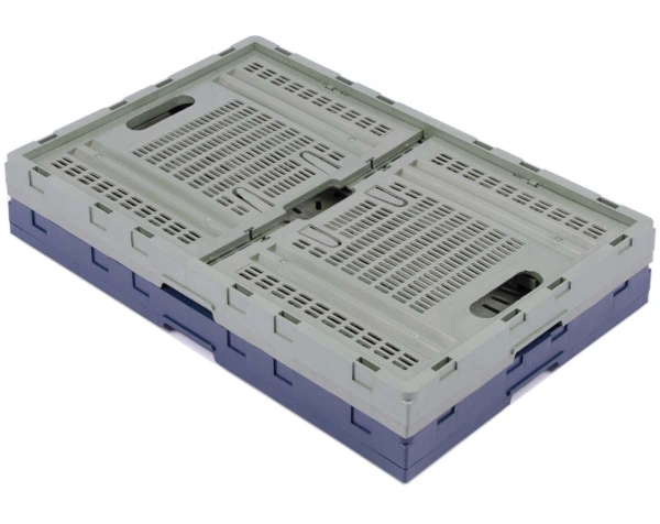 Складной ящик 600х400х310 сплошной синий