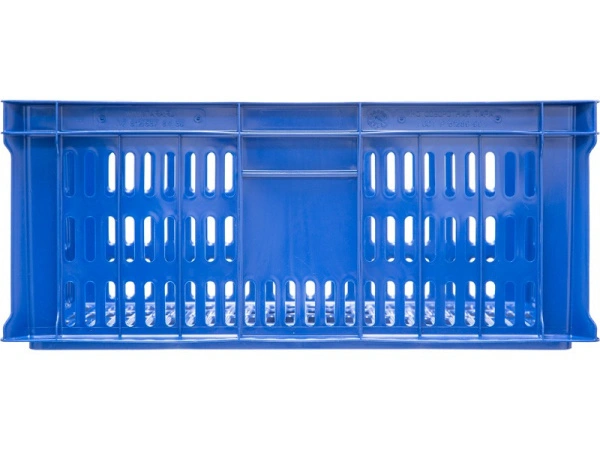 Ящик перфорированный 600×400×250, арт.: 201, объём 46, синий, код: 00377