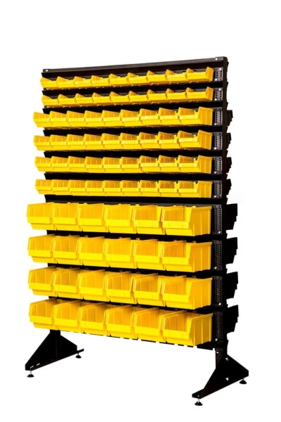 Стеллаж с пластиковыми ящиками 1502-2/4/4