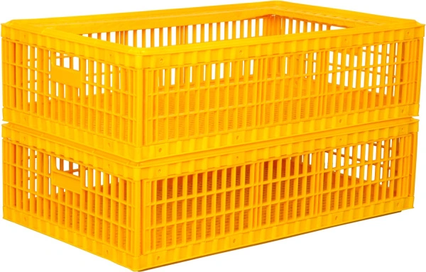 Ящик перфорированный 970×570×270, арт.: 311 б/к, объём 118, жёлтый, код: 08523