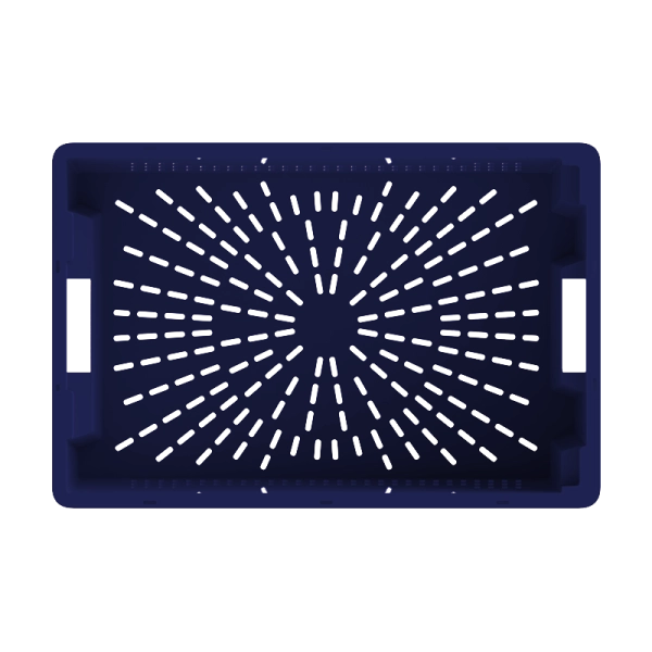 Ящик универсальный пищевой конусный 600х400х200, перфорированный 