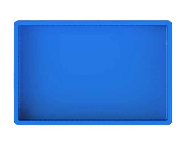 Ящик полимерный для полуфабрикатов 600x400x75, перфорированные стенки, сплошное дно 